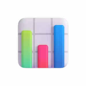 A modern column chart graphic - a slight twist on data symbol.