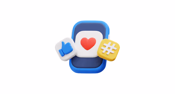 A modern graphic consisting of smartphone with social media symbols.