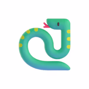 A modern snake graphic - a slight on Python programing language.
