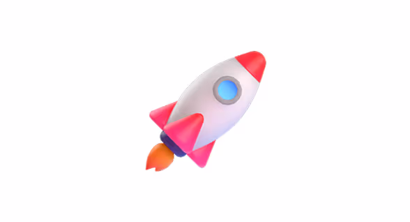 A modern space rocket graphic - a slight twist on "your own project" symbol.
